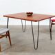 Table de salle à manger en teck vintage Mid Century Design 60's 70's hairpins