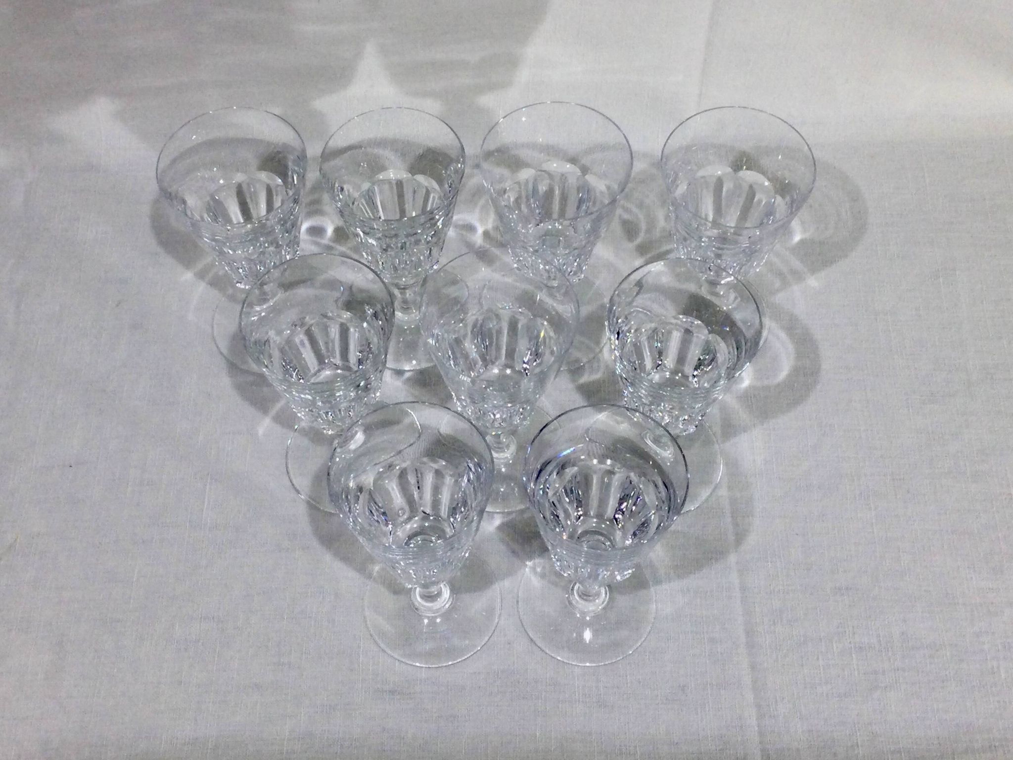 Baccarat – 9 Verres à vin blanc Modèle Missouri