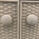 Vintage large Bamboo and Rattan display Cabinet, 1980’s