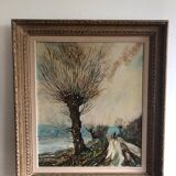 Oil on canvas landscape of Vendée