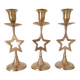 Brass star candlestick