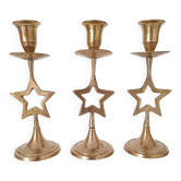 Brass star candlestick