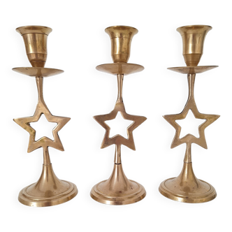 Brass star candlestick