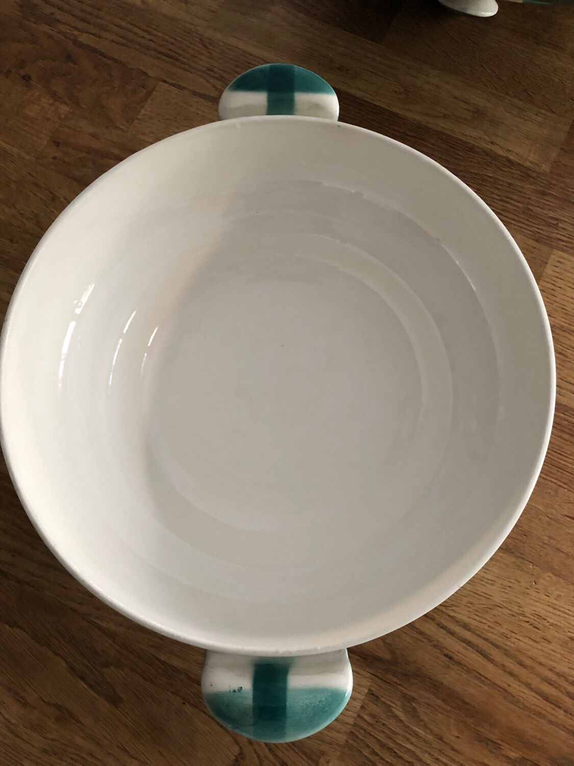 Givors earthenware tureen green tiles