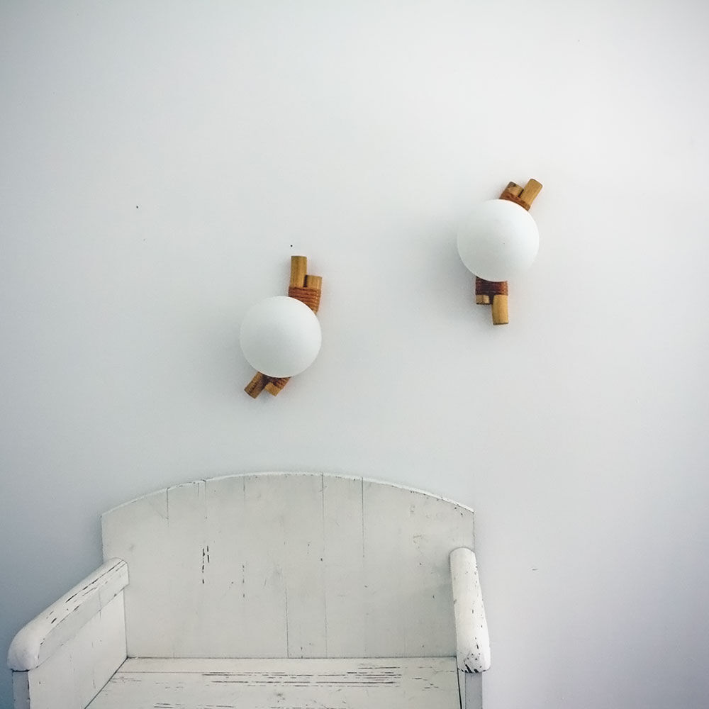 Rattan and opaline sonces