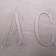 Set of 17 old damasked towels and monogram ac