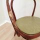 Vintage Bentwood Dining Chair: Red Thonet B9 Style, Leather Seat