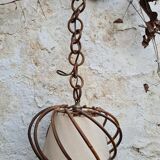 Louis Sognot rattan pendant light