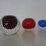 Italian candleholders in Murano glass, 1950s, set of 3.