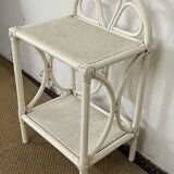 Vintage rattan side table / bedside table