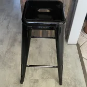 Genuine TOLIX H75 industrial high bar stool stackable black