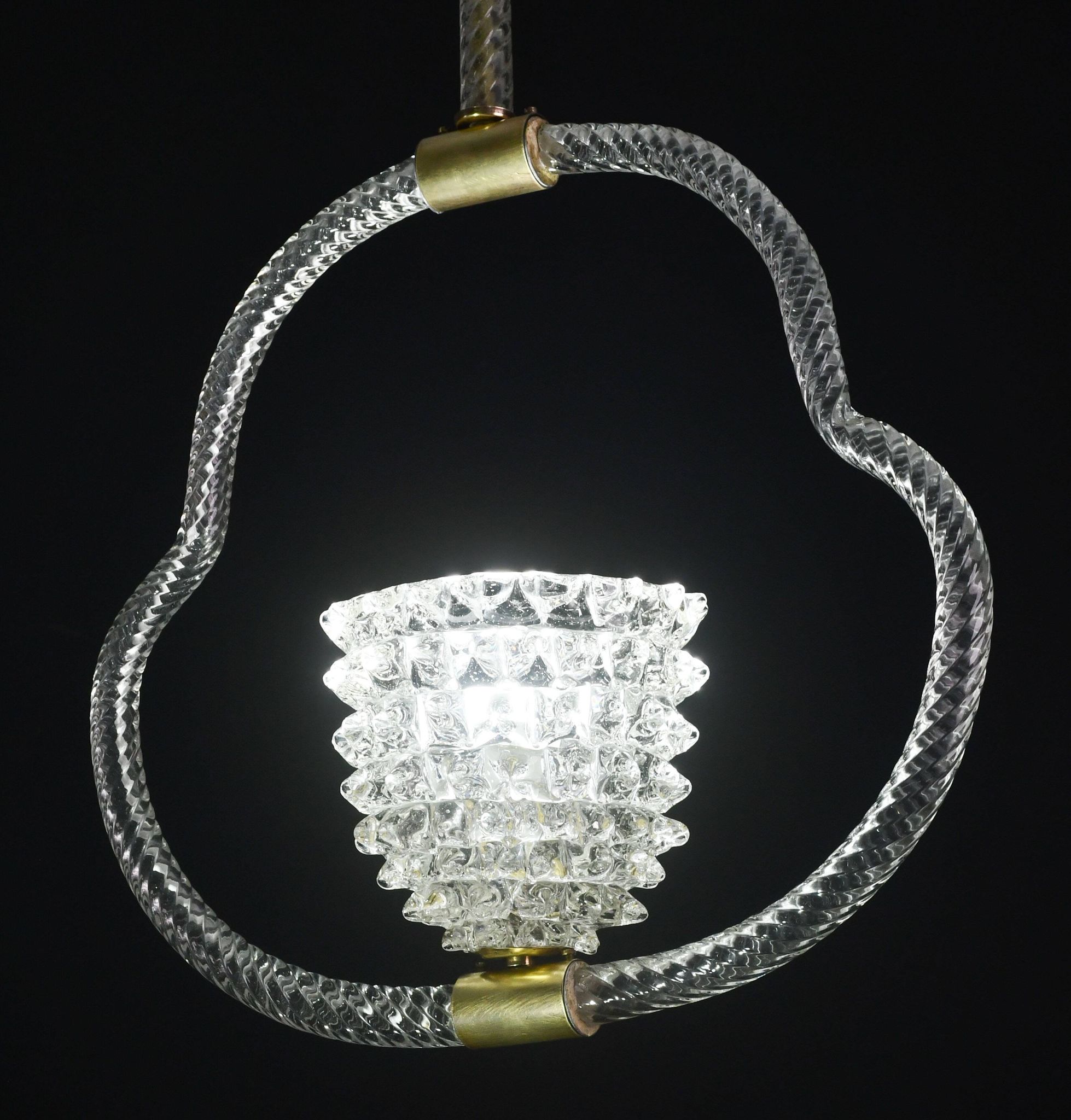Extraordinary Clear Rostrato Murano Glass Chandelier by Barovier & Toso, 19
