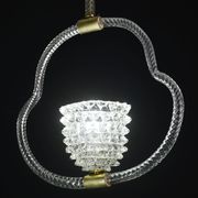 Extraordinary Clear Rostrato Murano Glass Chandelier by Barovier & Toso, 19