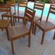 6 chairs of golden oak color in solid wood brand codium maison
