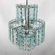 Italian cut glass chandelier by Zero Quattro. 1970s
