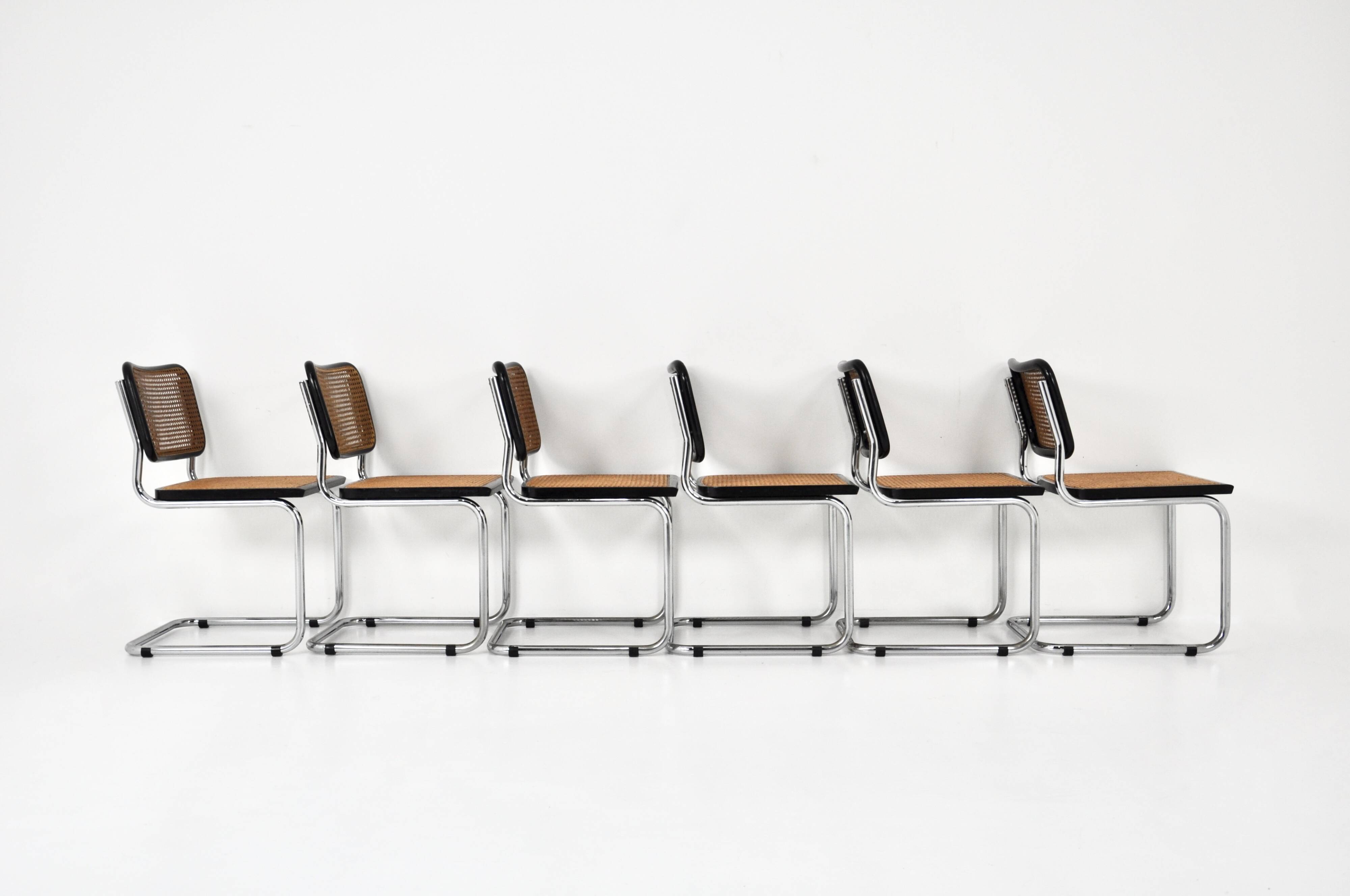 Set of 6 Style B32 Dining Room Chairs by Marcel Breuer