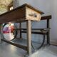 School desk for children with lockers