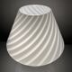 Murano mushroom lamp Italy vintage spiral decor glossy white dlg ven