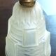 Art Deco wall light, silver-plated bronze, frosted glass, stylized bird decor