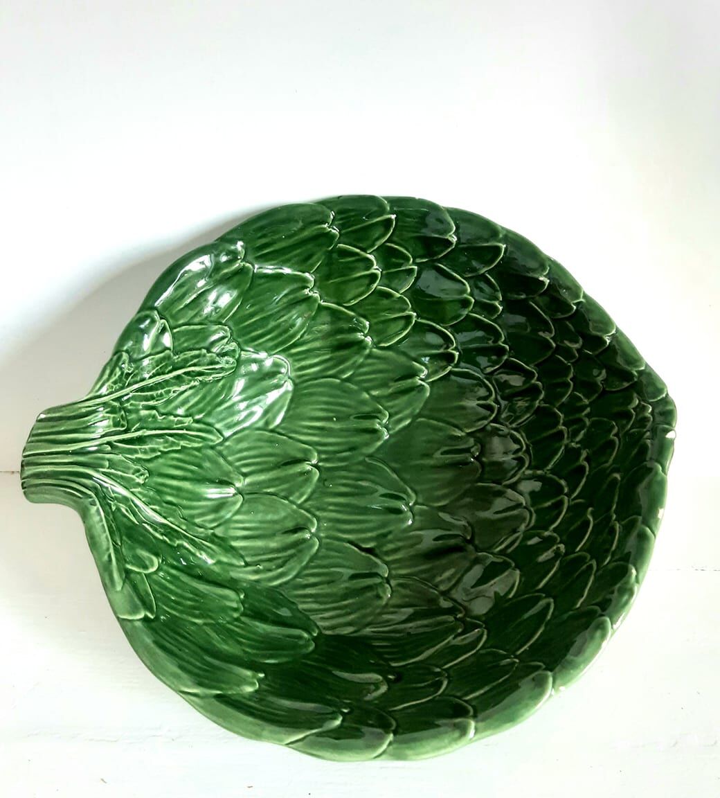 Coupe artichaut en barbotine vintage