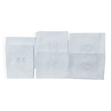 White linen towels embroidered