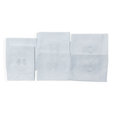 White linen embroidered napkins
