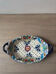 Plat ovale vintage en céramique mexicaine Talavera peint à la main