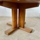Large solid wood table 140 cm, vintage Scandinavian 70s design