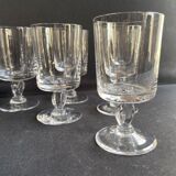 6 twisted plain crystal port glasses – Typical of the 1960s-1970's