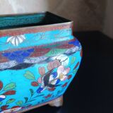 Vase ancien en bronze et émaux cloisonnés
