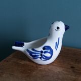 Zoomorphic bird ashtray, hand-decorated ceramic GL, Italy.