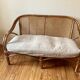 Banquette en rotin et cannage