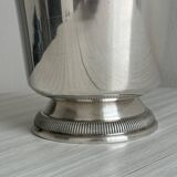 Antique champagne bucket in shiny silver metal
