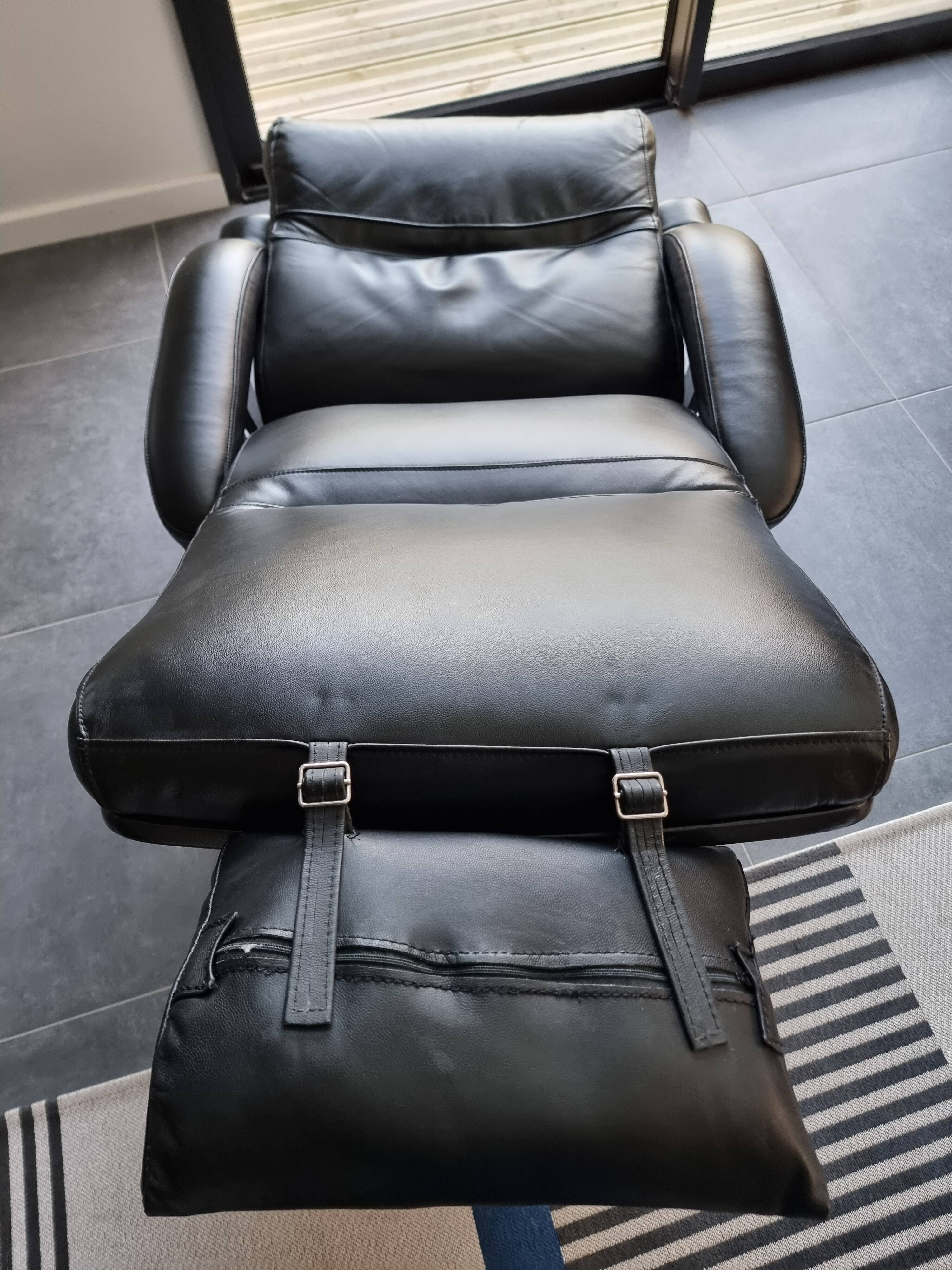 2 leather armchairs from Roche Bobois