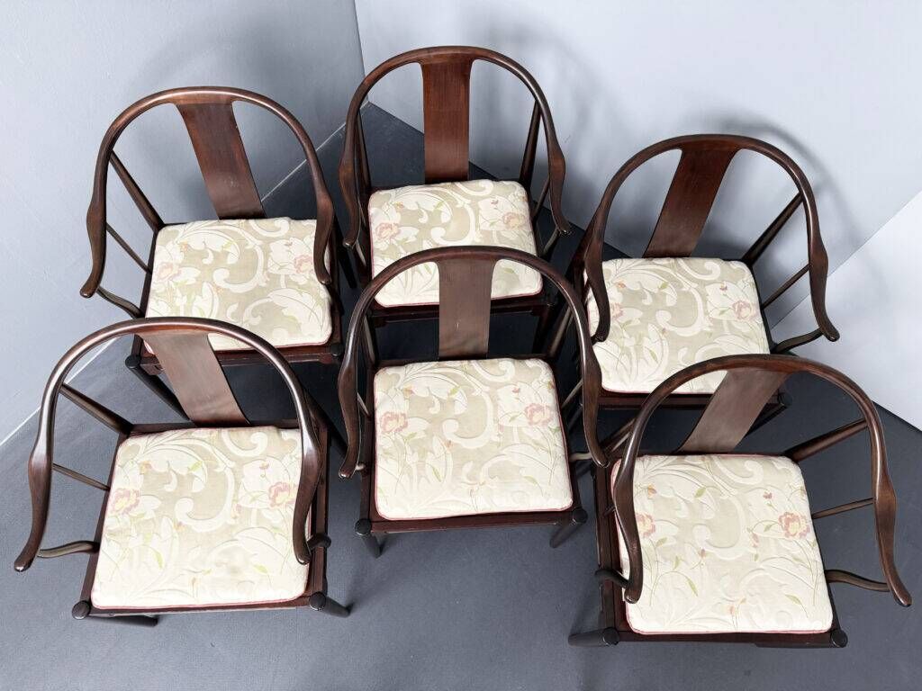 Set of 6 armchairs, “Chinese Chair” model FH 4283, designed by Hans J. Wegner for Fritz Hansen, Denmark, 1979