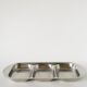 Rectangular stainless steel compartment dish, Design, 1970, 35 X 16 cm
