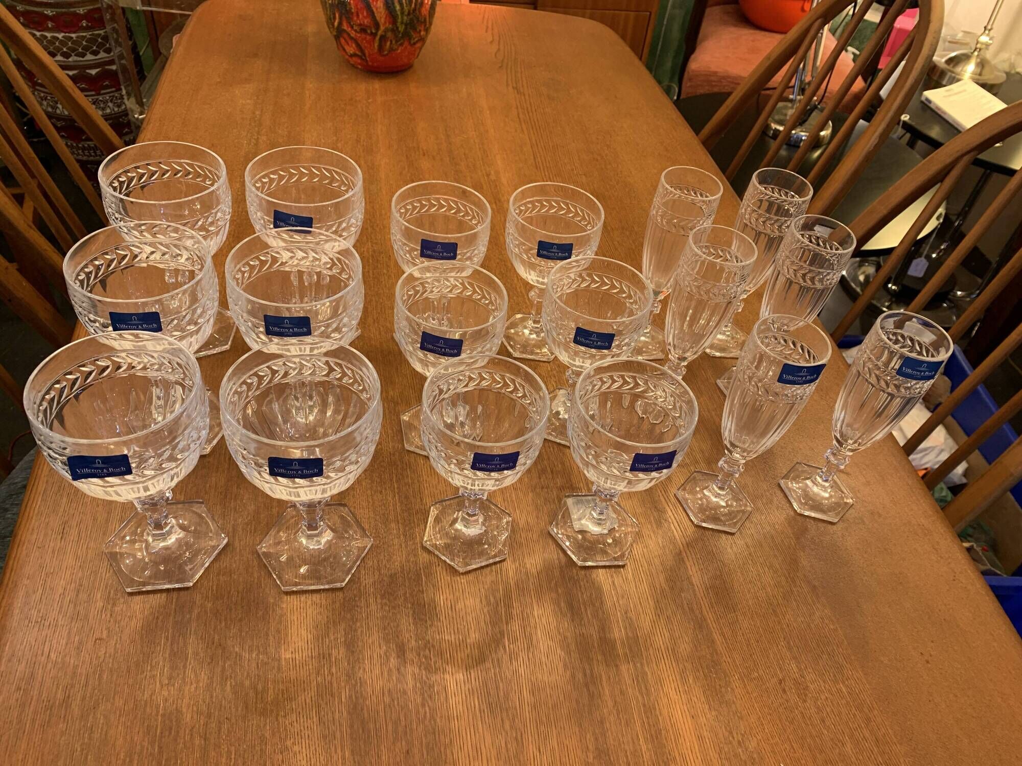 Glass service (18 pieces) Villeroy & Boch 1980s.