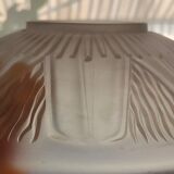 Ancienne coupe verre moule satiné art deco