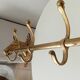 Coat rack in solid brass gilded 50s