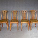 Set of 6 THONET chairs N°732 - 1914 - new canework - Viennese Secession.