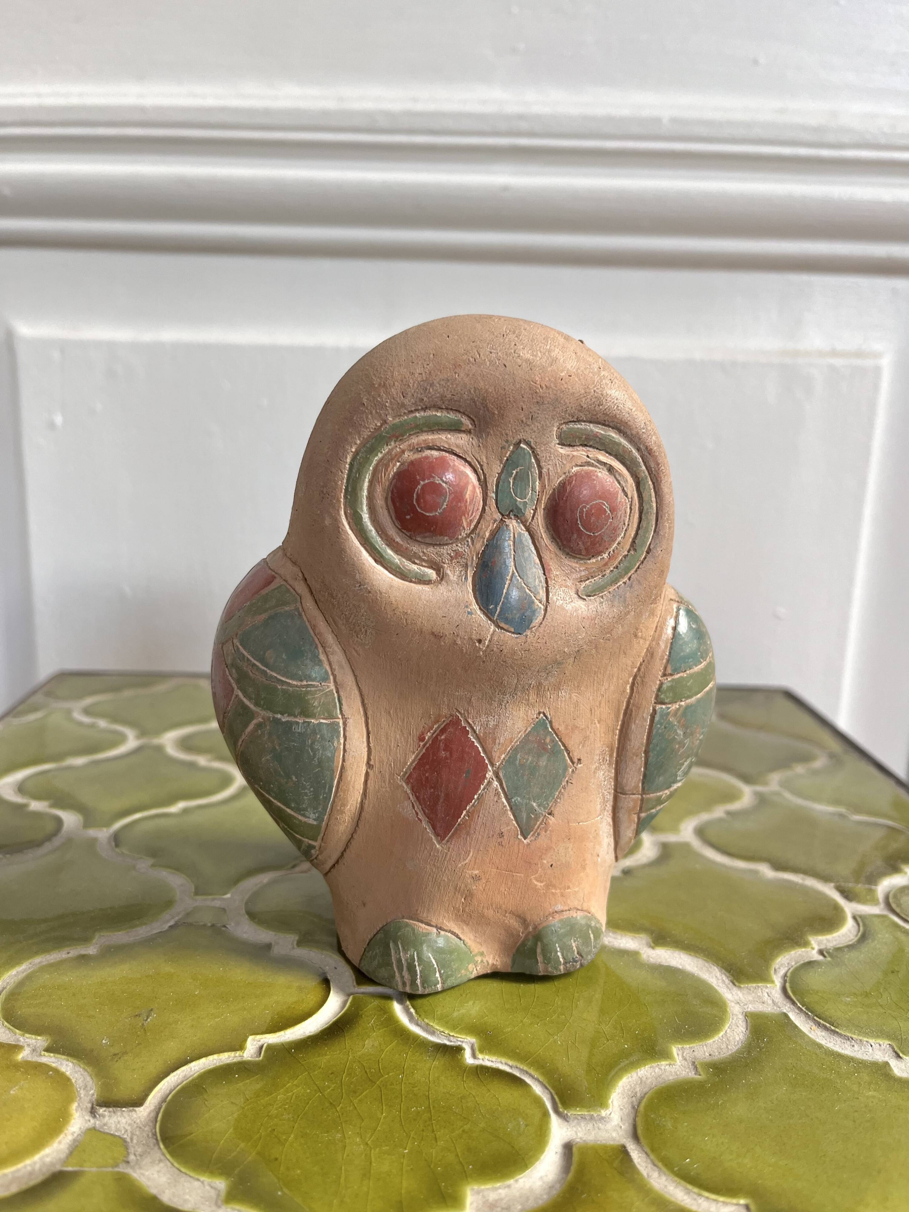 Chouette céramique vintage