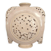 Vase Art Déco en faïence craquelée