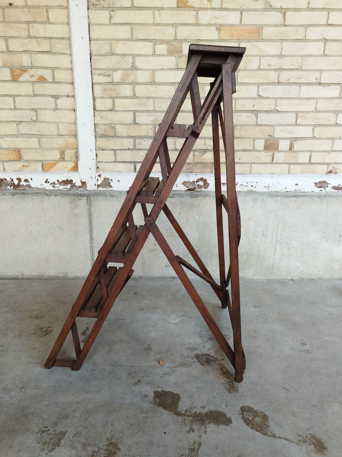 Vintage wooden stepladder from library 1930