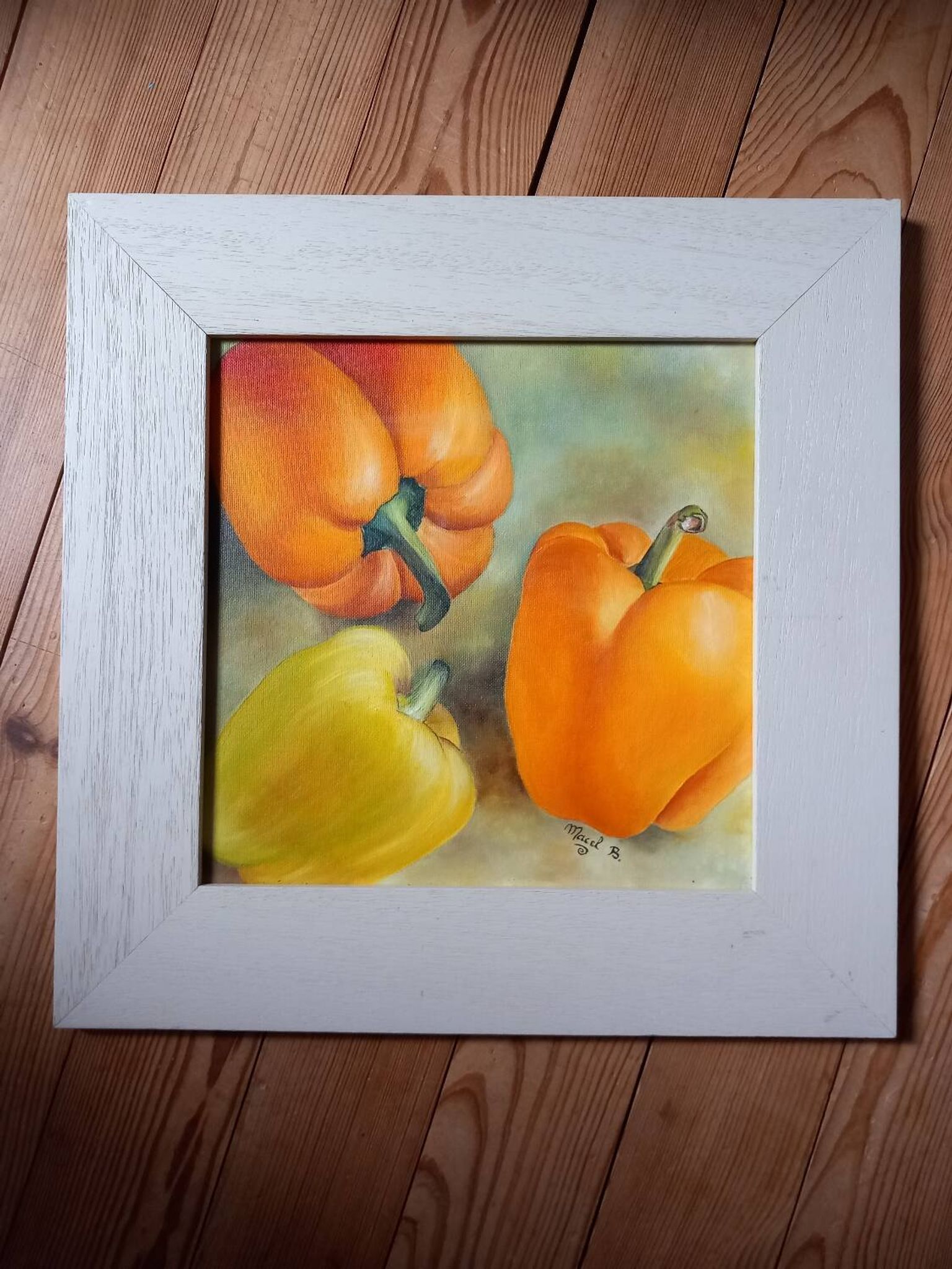 Still life painting "peppers"