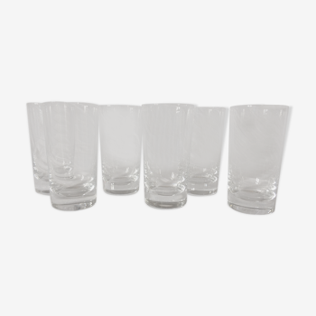 Suite de six chopes en cristal de baccarat