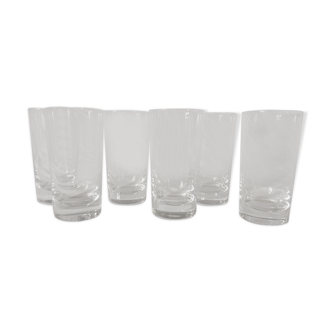 Suite de six chopes en cristal de baccarat