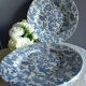 4 blue flower dinner plates, by Churchill - England