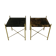 Pair of lacquered goatskin tables