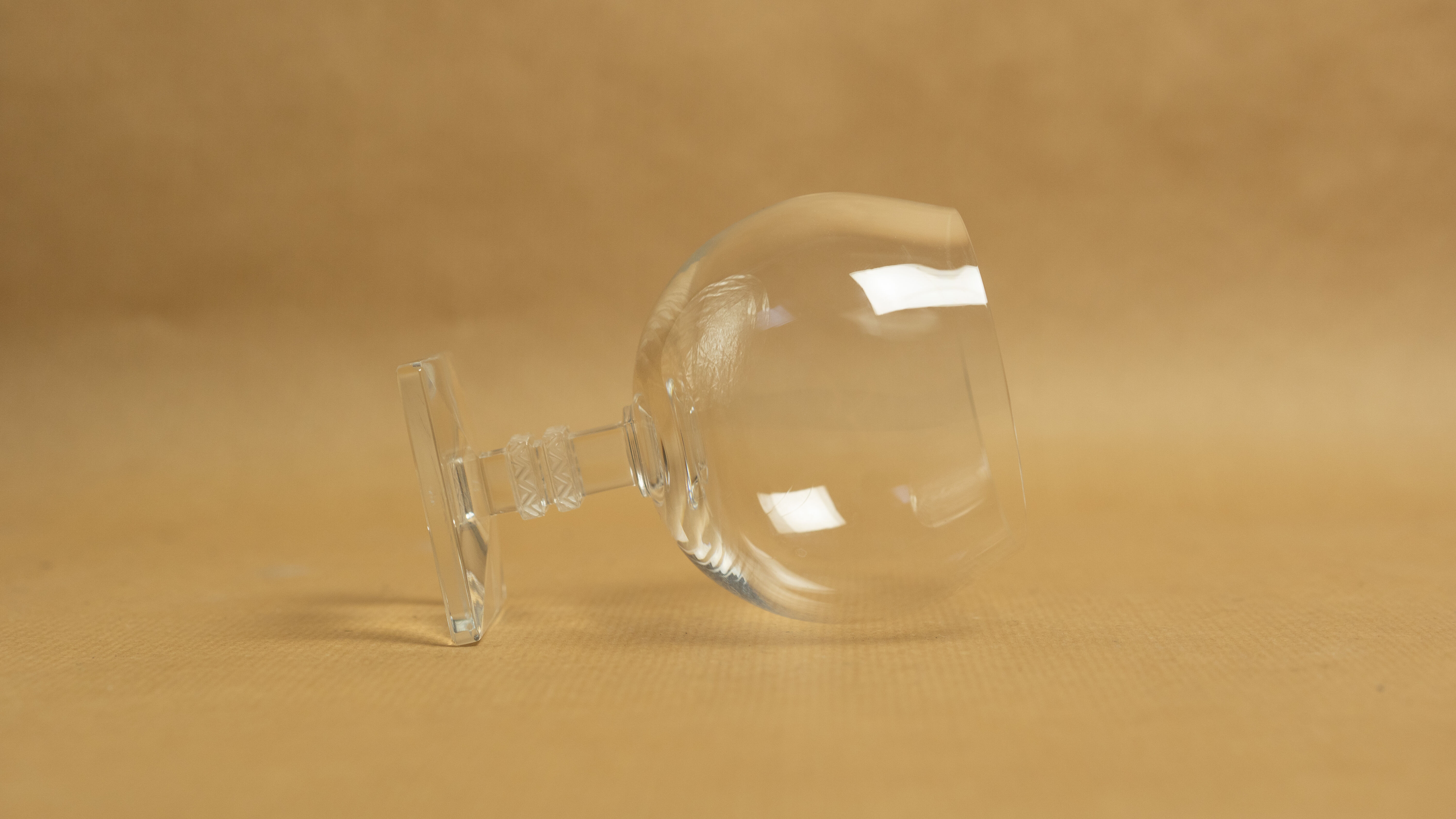 Lot 4 glasses with crystal foot Lalique Argos art deco 1930