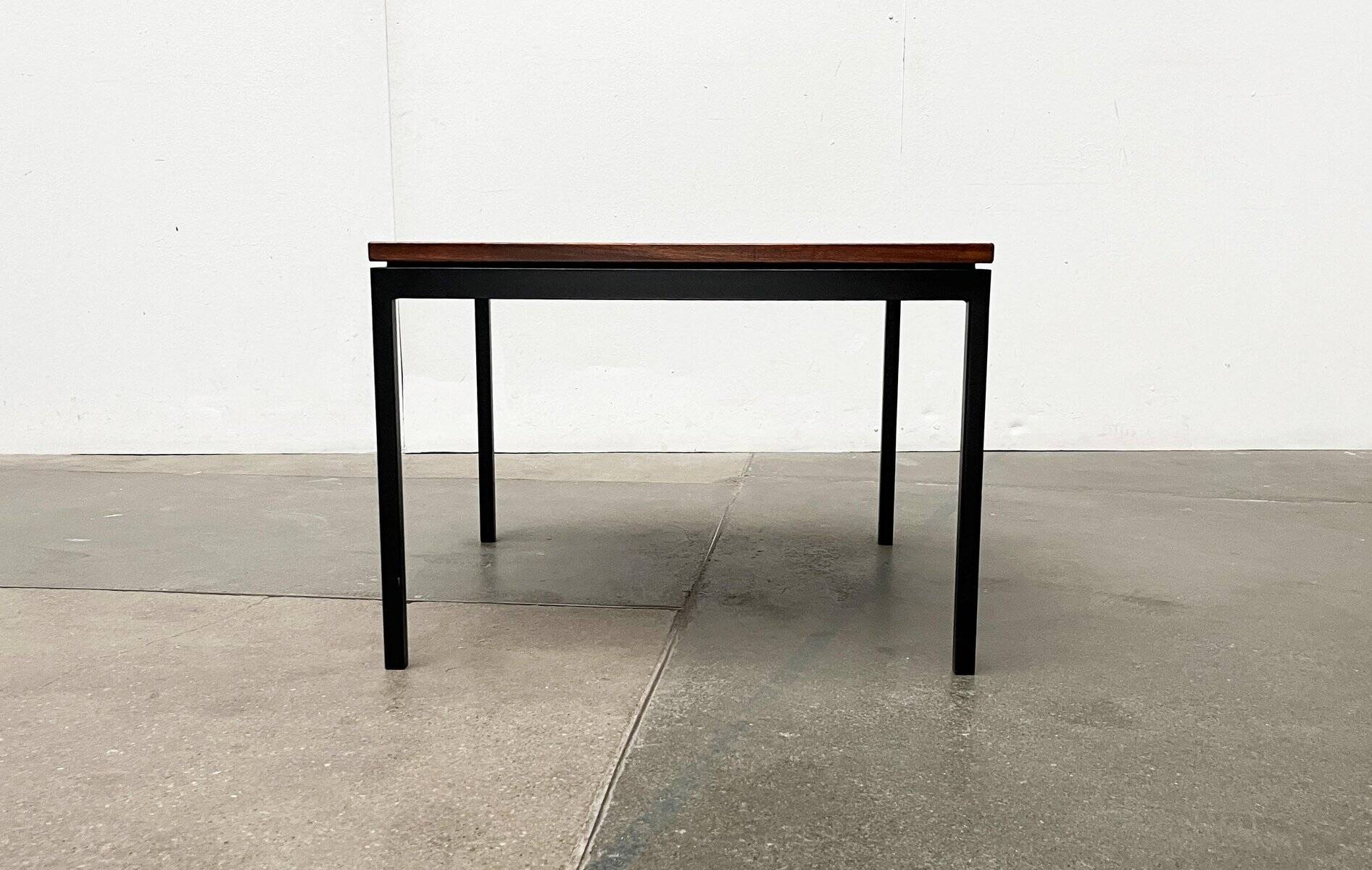 Mid-century minimalist teak side table by Florence Knoll for Knoll International, 1950s.